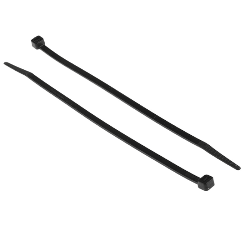 Aftec 380x7.2mm Black Nylon Non Releasable Cable Tie, ACTI 7.2-380