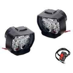 AOW LED Fog Light White Spot Beam Driving Lamp (18W Pack of 2) with Switch for Bullet Thunder Bird 350