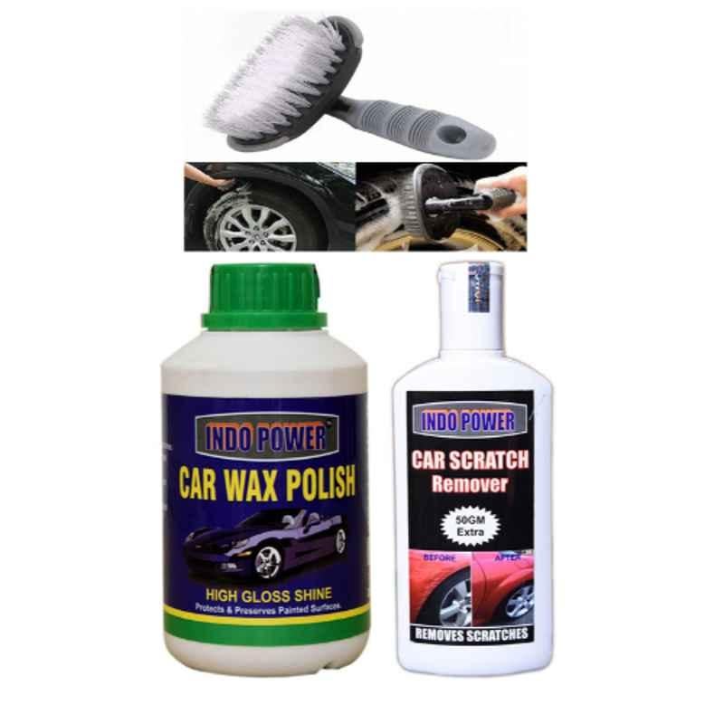 Indopower Ff1115 Car Wax Polish:500g, Scratch Remover, All Tyre Cleaning Brush Kit, AHh1119-picture-15