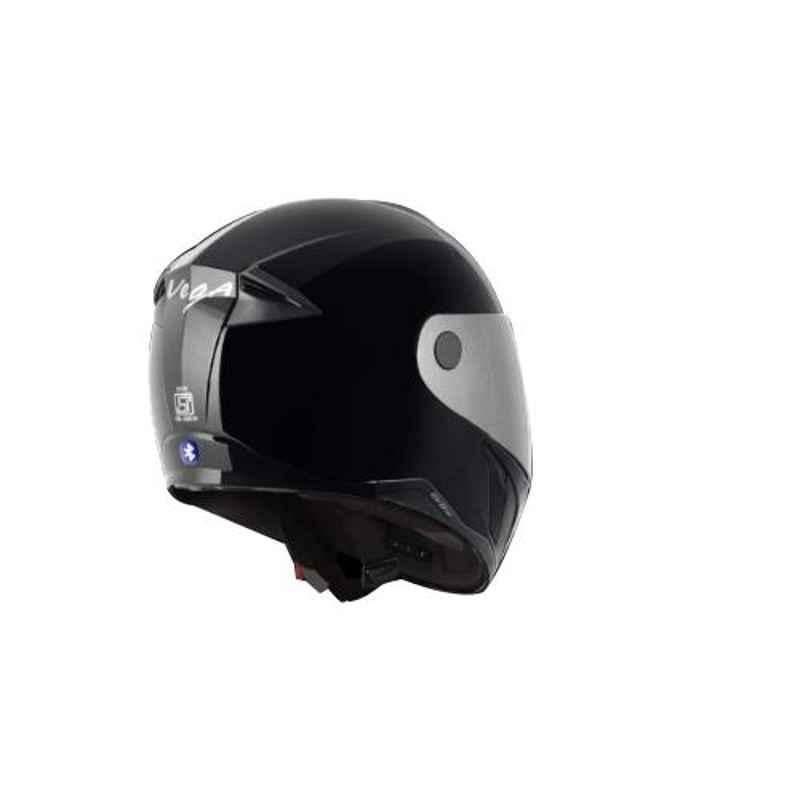 Vega Medium Size Dull Black Evo BT Bluetooth Helmet