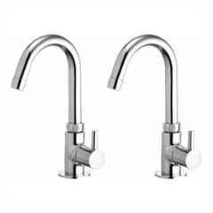 Fastgear Turbo Brass Chrome Finish Silver Sink Tap, FG1170 (Pack of 2)