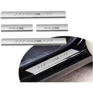 SureStrive 4 Pcs Stainless Steel Silver Footstep Sill Plate Set without LED for Isuzu M-ux All Model