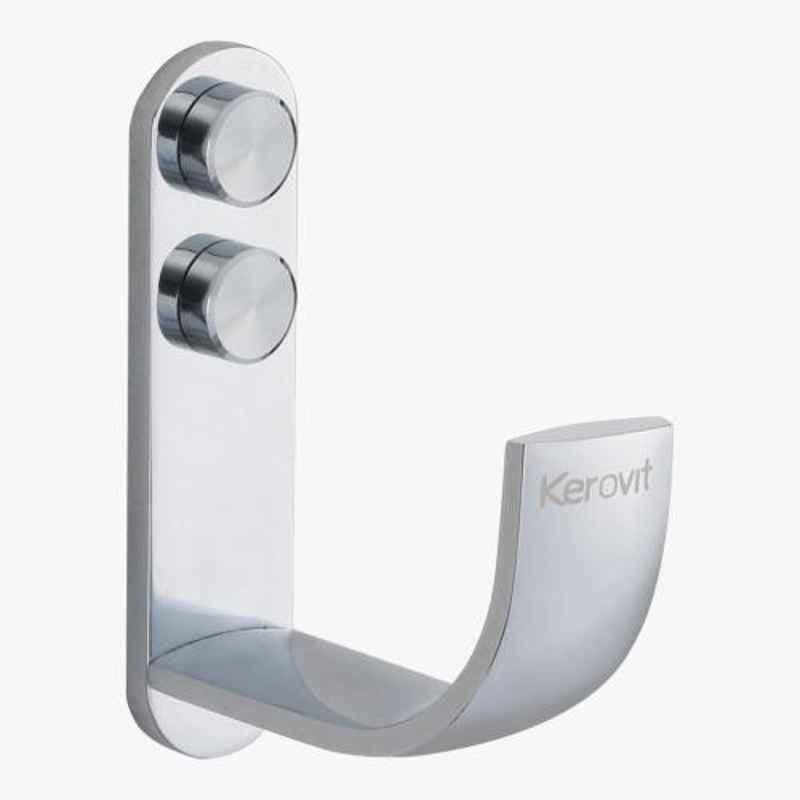 Kerovit Silver Chrome Convex Range Robe Hook, KA660003