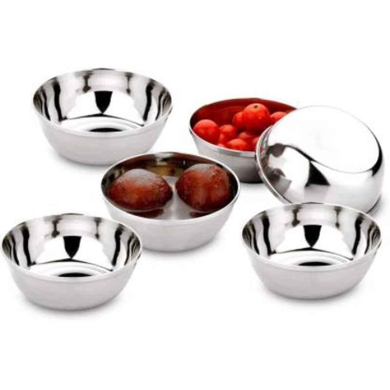 Classic Essentials CE 2020-6.5 Mukta 250ml Silver Stainless Steel Vegetable Bowl (Pack of 6)