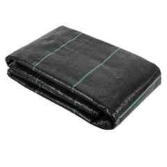 Singhal Premium 1x2m 110 GSM Polypropylene Black Sheet Mat for Garden Weed Control Barrier, WM-1x2