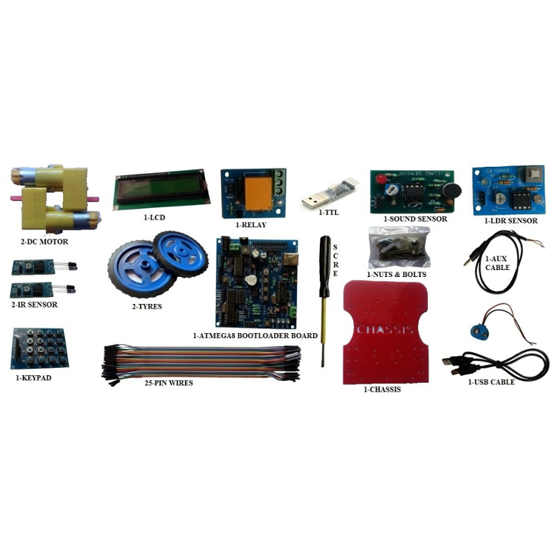 Embeddinator AVR ATMEGA8 Starter Microcontroller Development DIY Kit