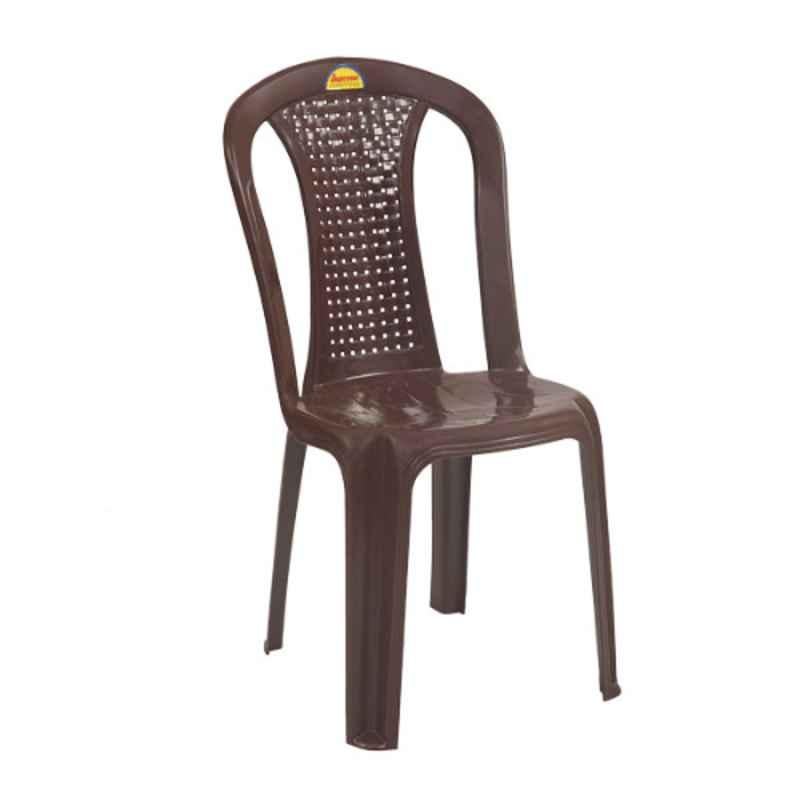 Supreme Dream 120kg Plastic Globus Brown Monobloc Chair without Arm