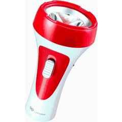DP 1W 350mAh 14cm ABS Red Rechargeable LED Torch, DP-9132B