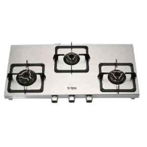 Hindware Arturo Stainless Steel Cooktop with 3 Brass Burner & Manual Ignition