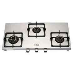 Hindware Arturo Stainless Steel Cooktop with 3 Brass Burner & Manual Ignition