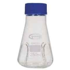 Glassco 9000ml White Printing 3.3 Boro Glass Culture Baffled Heavy Wall Flask with PTFE Liner, 075.212.07