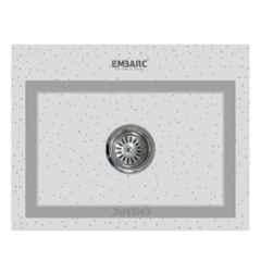 Embarc E1 24x18 inch Polar Grey Granite Quartz Kitchen Sink