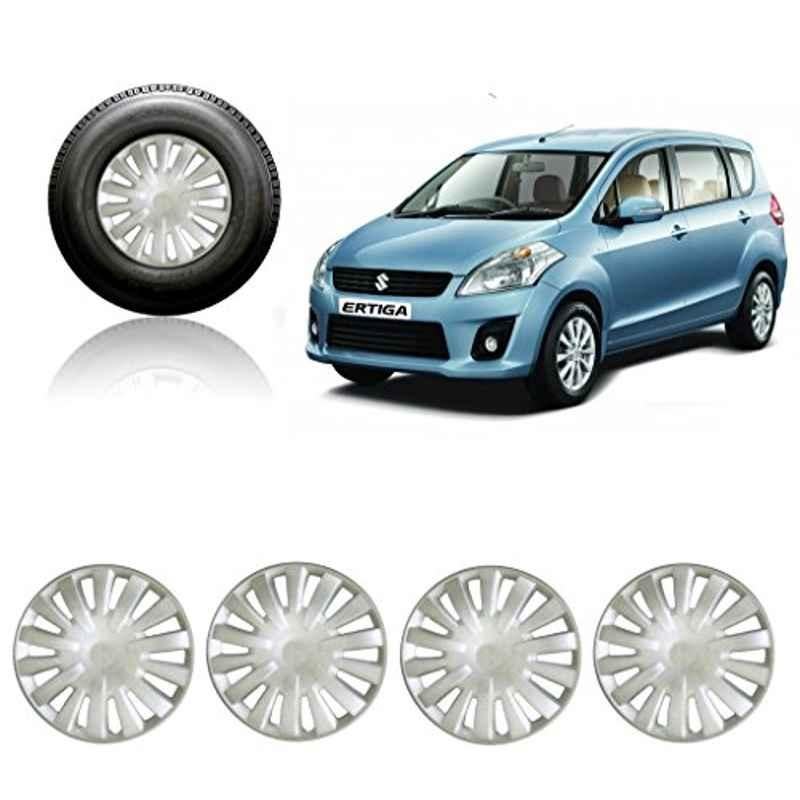 Auto Pearl 4 Pcs 15 inch Silver Full Cap Wheel Cover Set for Maruti Suzuki Ertiga Type-1