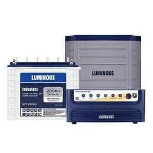 Luminous Hercules Sine 1500 1400VA 12V Pure Sine Wave Inverter & Inverlast ILTT25060 200Ah Tall Tubular Battery with Trolley Combo