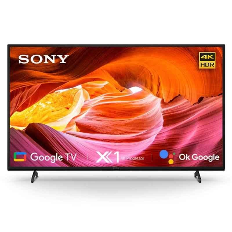 Sony Bravia 50 inch 4K Ultra HD Black Smart LED Google TV with Dolby Audio & Alexa, KD-50X75K