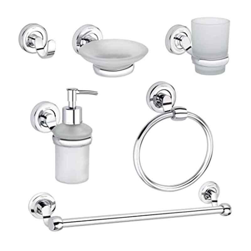 Aligarian 6 Pcs Stainless Steel Chrome Finish Bathroom Accessories Combo