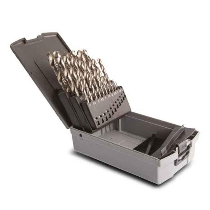 Clarke Hss Drill Bit Set (19 PCS ), Grey-1-10 mm