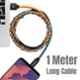 Crossloop 2.4A 1m Orange, Blue & Black Micro USB Cable, CSLM01