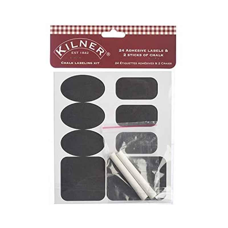 Kilner 26Pcs Glass Chalk Labelling Set, 0025.446