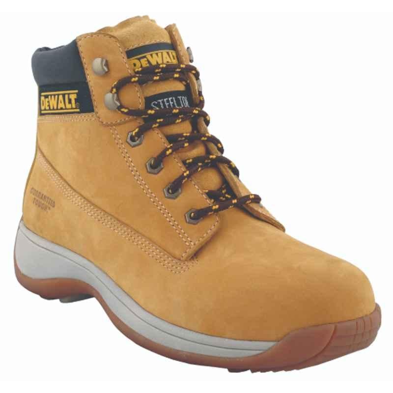 Dewalt 60011-103-43 Apprentice Grain Leather Honey Safety Shoes, Size: 43