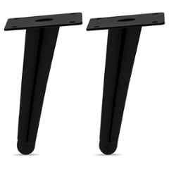 Plantex Heavy Duty Round 6 inch Spare Sofa Legs for Bed Furniture/Sofa Legs for Furniture Fitting/Table Legs/Sofa Leg Set of 2 Pcs Black