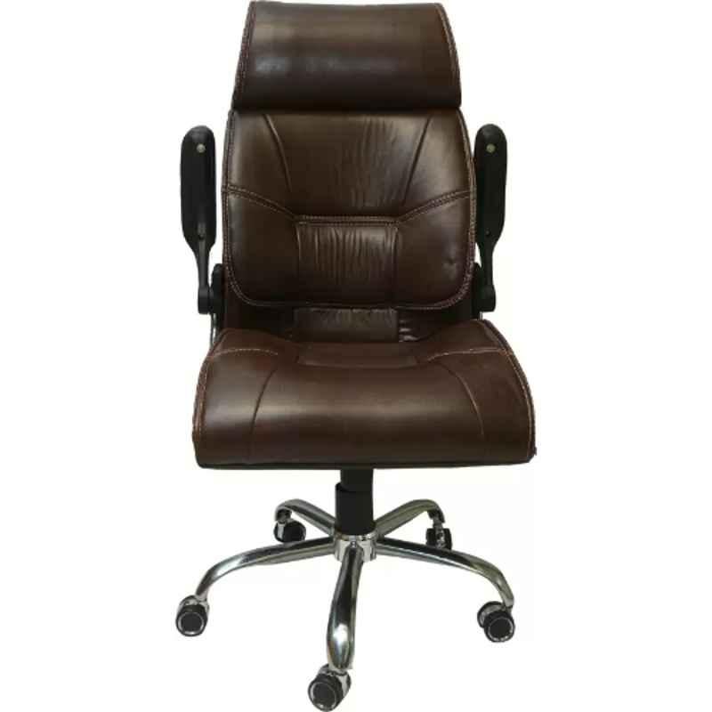 Veeshna Polypack Fabric Brown High Back Office Executive Chair, CRH-1035