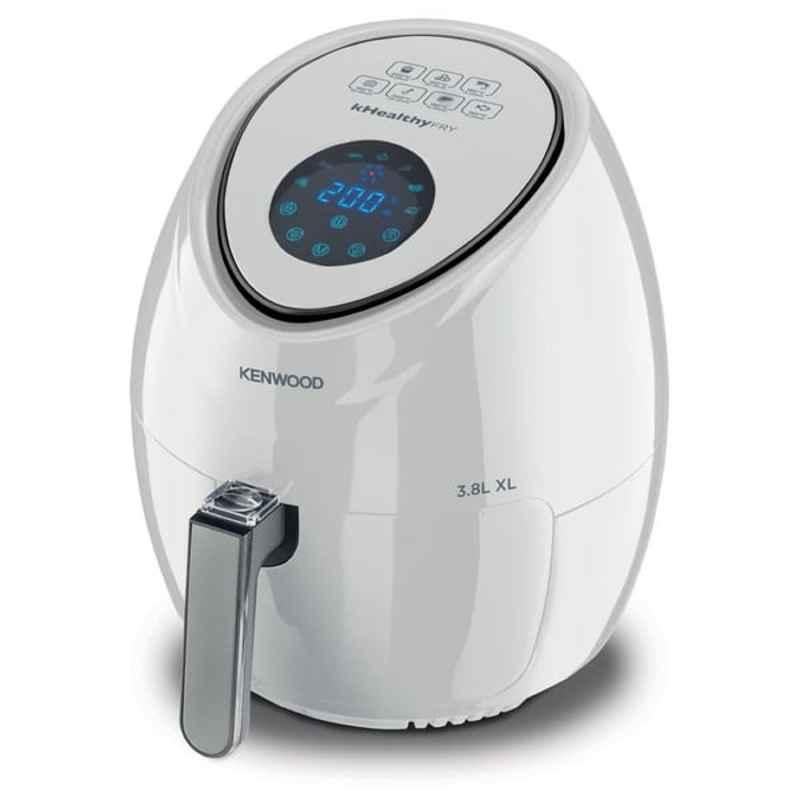Kenwood 3.8L 1500W White Air Fryer with Rapid Hot Air Circulation Fry Grill, HFP30.000WH