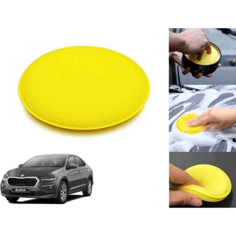 Auto Pearl Polyurethane Beige Washing & Waxing Polish Foam Sponge for Slavia