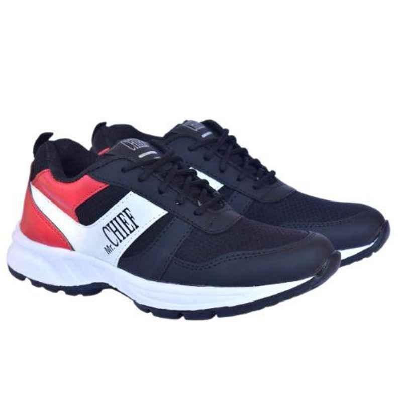 Mr Chief 5025 Black Smart Sports Running Shoes, Size: 7