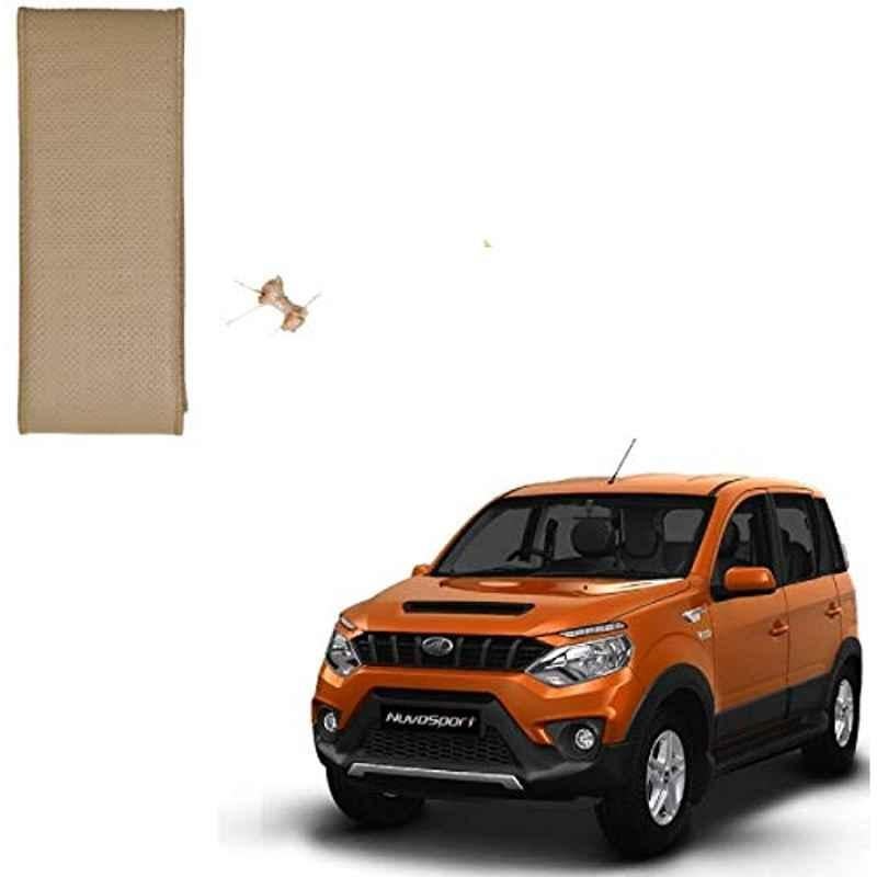 Kozdiko Faux Leather Beige Stitchable Steering Wheel Cover for Mahindra Nuvo Sport