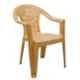 Italica Polypropylene Marble Beige Luxury Arm Chair, 9051-1