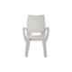 Supreme Villa 120kg Plastic Milky White Premium Contemporary Chair with Arm