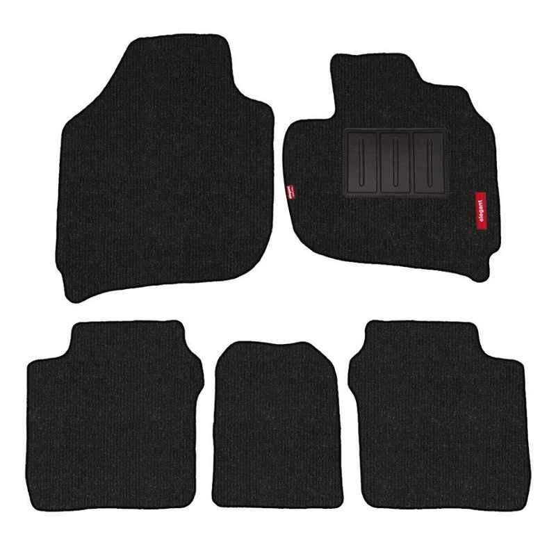 Elegant Carry 5 Pcs Polypropylene Black Carpet Car Floor Mat Set for Honda WRV