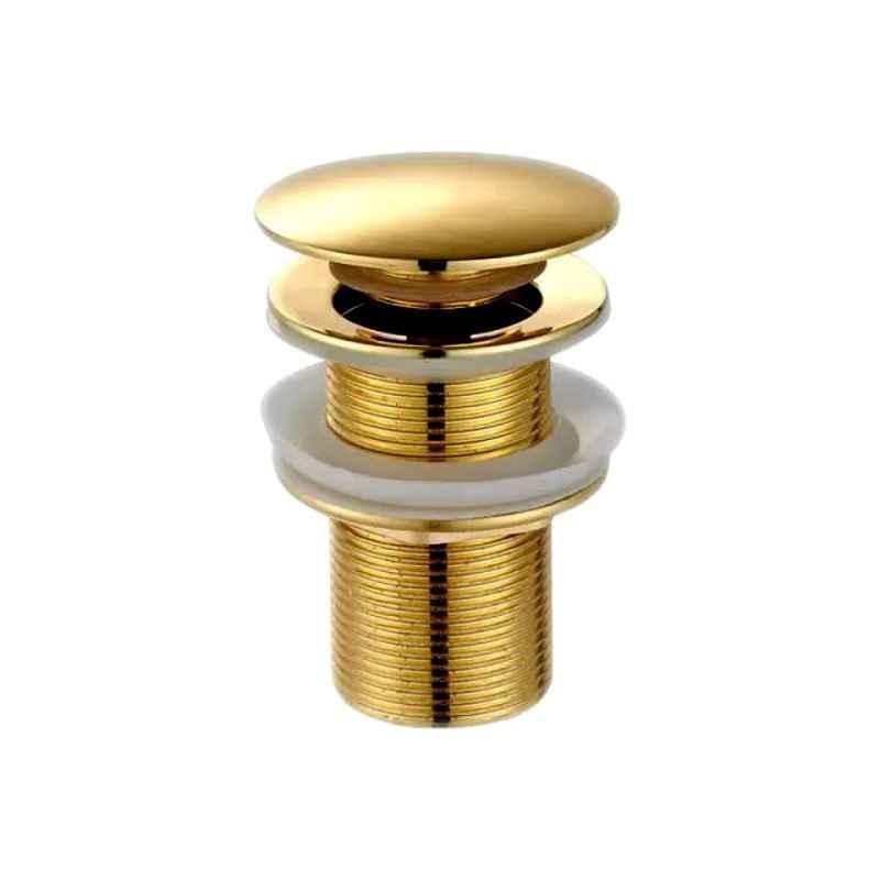 ZAP 3 inch Brass Gold Pop Up Waste Coupling with Full Thread Drain Stopper