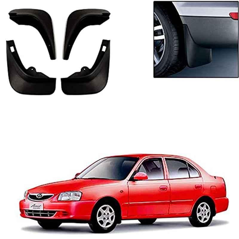 Buy Auto Pearl 4 Pcs ABS Black Front & Rear Cup Type Mud Flaps Car Splash  Guard Set for Tata Nano T2 Online At Price ₹589