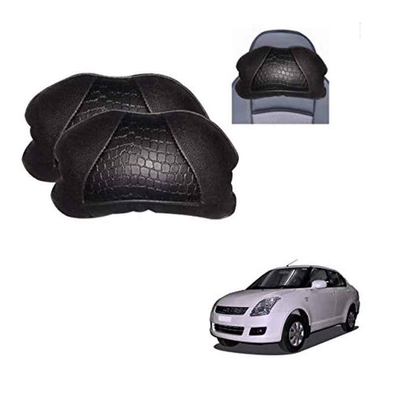 Kozdiko 2 Pcs Black Neck Rest Cushion Pillow Set for Maruti Suzuki Old Dzire