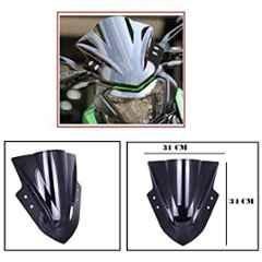 AOW Type-17Premium Quality Visor Glass for Bajaj Dominor (Black)