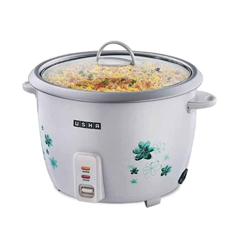 Usha RC10GS1 500W White Metallic Automatic Rice Cooker