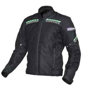AllExtreme Speedo Polyester Neon Green Bike Riding Jacket, Size: M