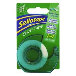 Sellotape 18mm 25m Invisible Matt Clever Tape with Dispenser