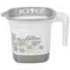 Joyo Super Deluxe 3 Pcs 25L Plastic Grey Square Bucket, 1100ml Mug & Medium Bath Stool Set with Lasaani 1000ml Water Bottle