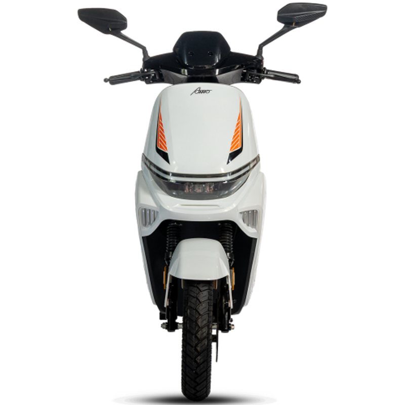 Amo Electric Bikes Brisk LI 25km/hr 60V Non RTO White Electric Scooter with 60-70 km Per Charge Range
