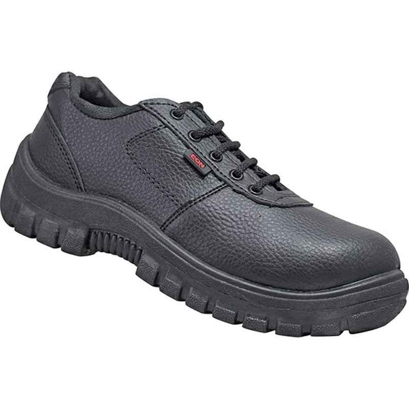 Prima EON Steel Toe Black Work Safety Shoes, Size: 9