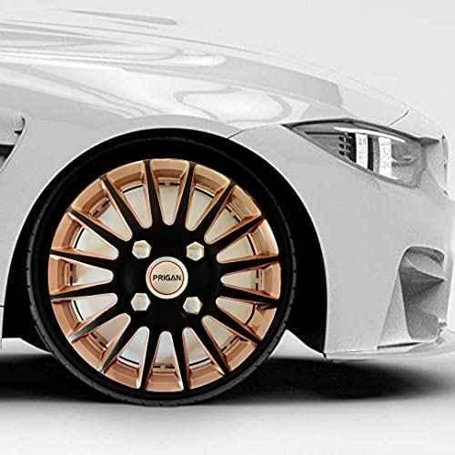 Buy Prigan 4 Pcs 16 inch Polypropylene Black & Copper Wheel Cover Set