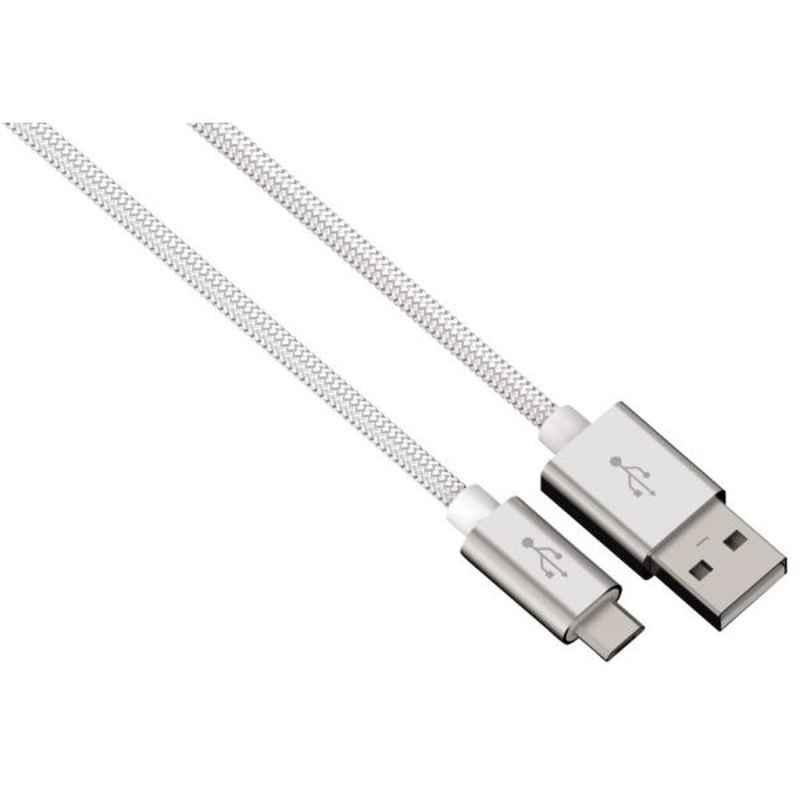 Hama 1m Aluminium White Lighting Charging Cable, HA80528