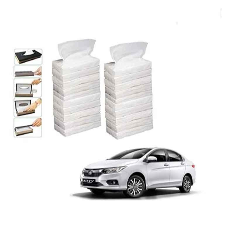 Kozdiko 100 Pulls Dispenser Box Refiller Tissue Paper with 200 Sheets for Honda New City 2017 (Pack of 20)