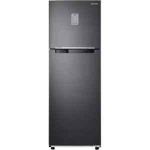 Samsung 256 Litre 2 Star Stainless Steel Luxe Black Frost Free Double Door Refrigerator, RT30C3732BX/HL