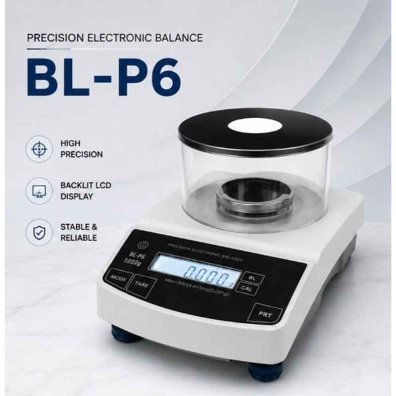 Kerro 0.01g to 1200g White Digital Weighing Scale with LCD Display, BL-P6