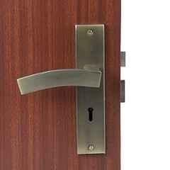 Handle Waala LB10002 8 inch 60mm Stainless Steel Antique Brass Finish Mortise Door Lock Set with Brass Lock Body