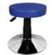 Rajpura Blue Chrome Plate Study Cushion Bar Stool